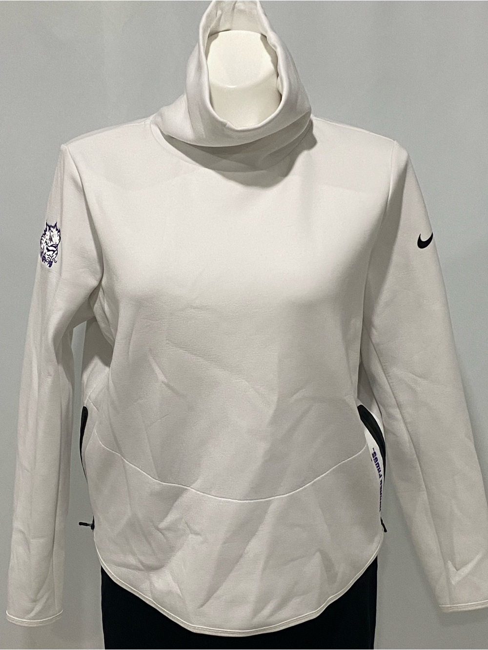 Nike ladies XL TCU Horned Frogs turtleneck hoodie